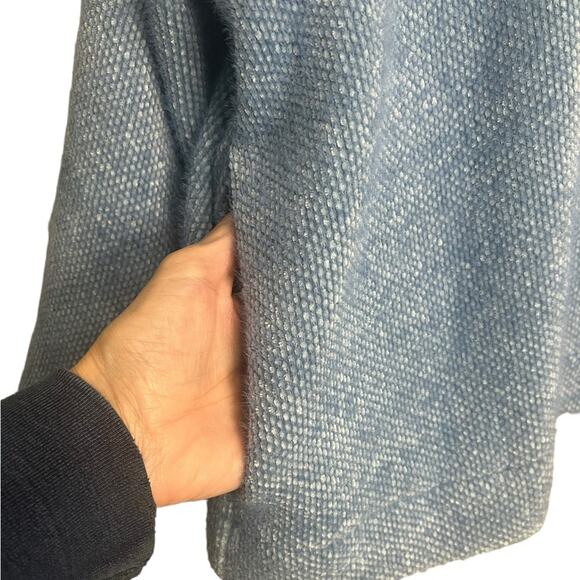 GREYLIN Anthropologie Everyday Cropped Jacket Shacket Blue Women’s Size Large - Picture 9 of 13